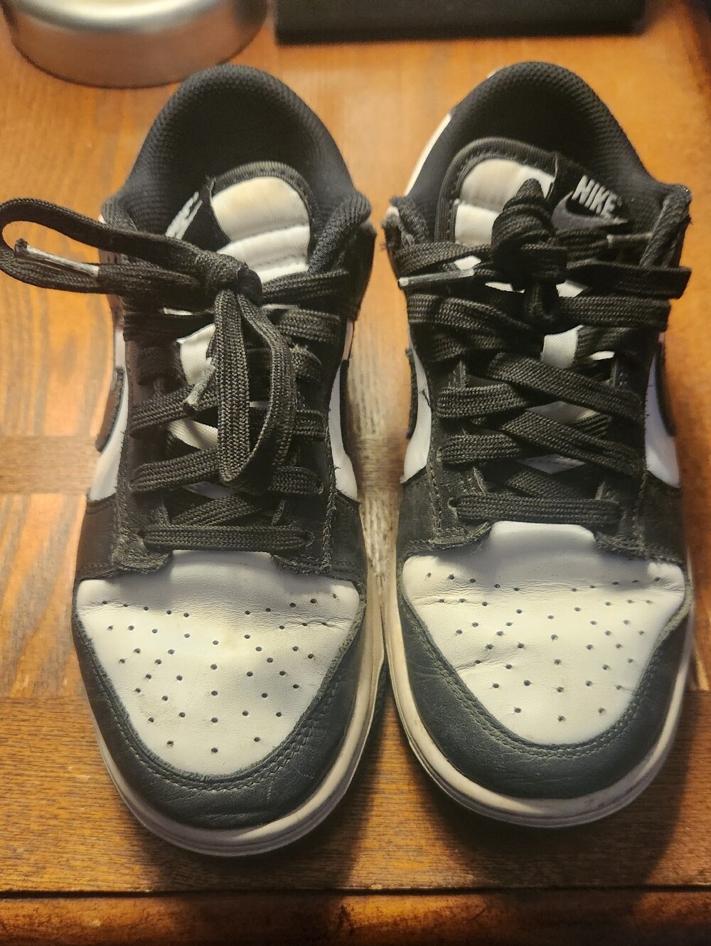 Kids' Unisex Nike Black & White Low-Top Sneakers